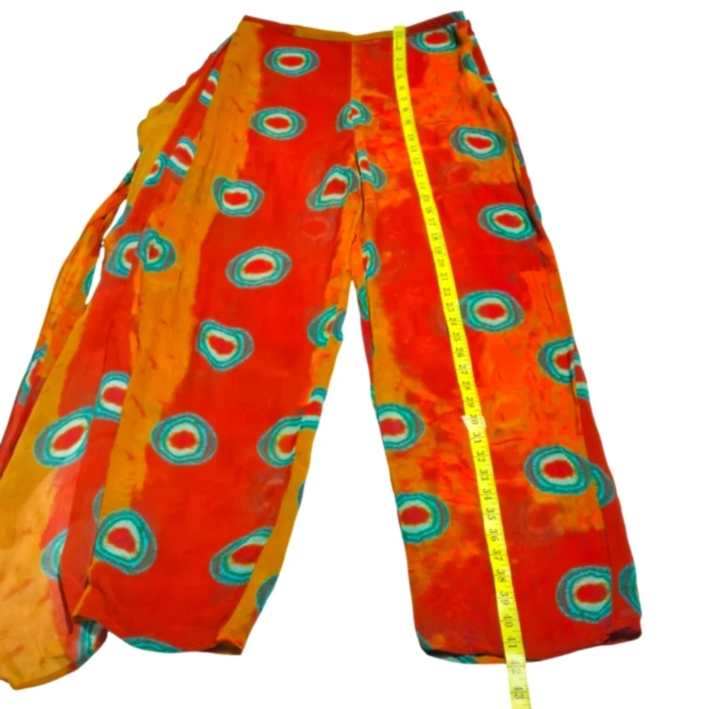 Zara GORGEOUS Printed Pareo Pants Swimwear Beach Cover up Size M - Picture 5 of 11